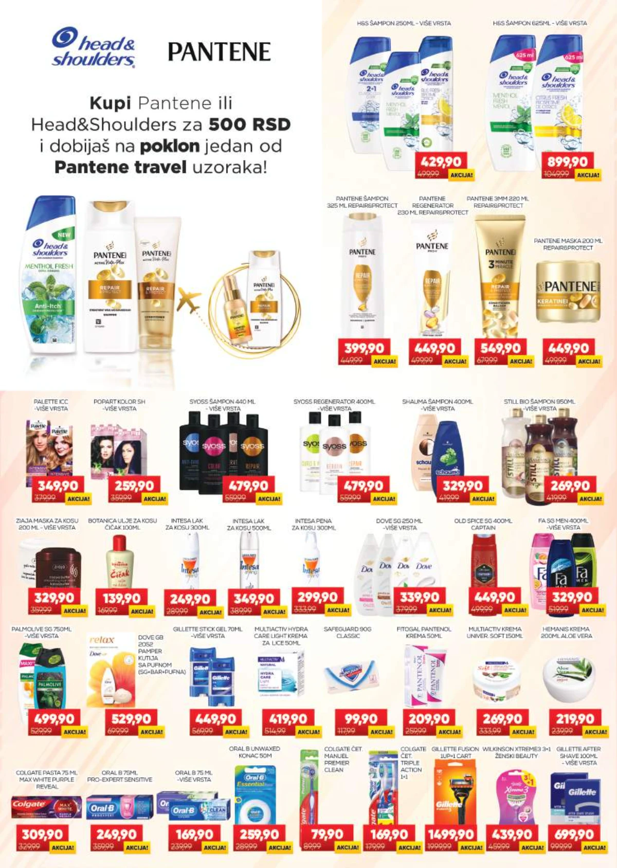Medius katalog – Head & Shoulders, Pantene, Syoss, Dove, Gillette i kozmetika na akciji