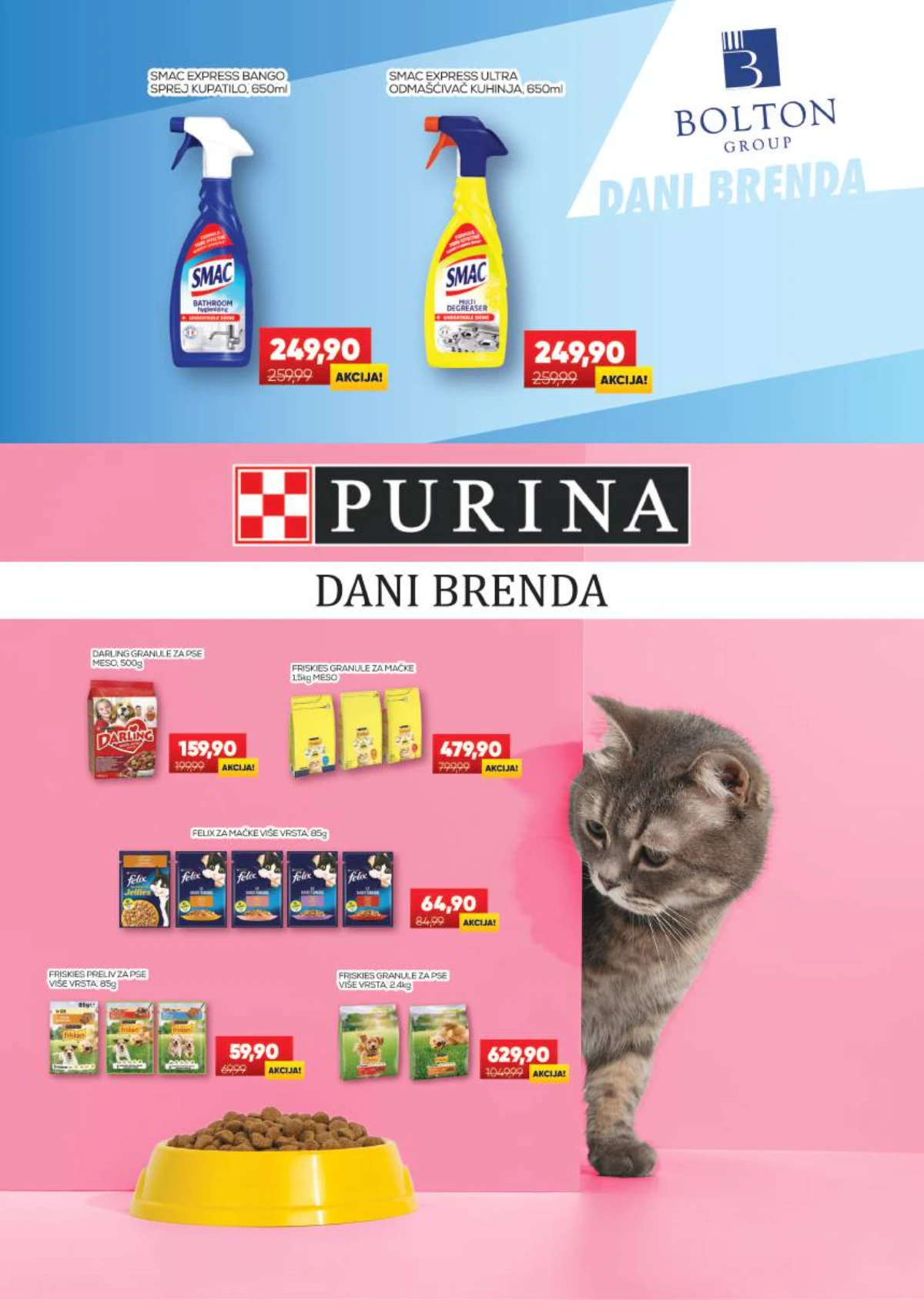 Medius Dani brenda – Smac sredstva za čišćenje i Purina hrana za pse i mačke na akciji