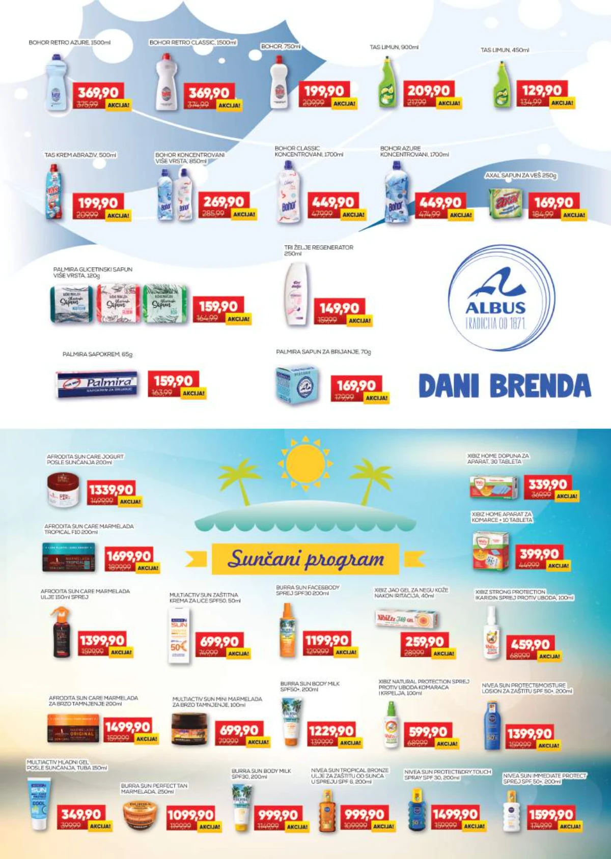 Medius katalog – Albus sredstva za domaćinstvo i ljetni program za zaštitu od sunca