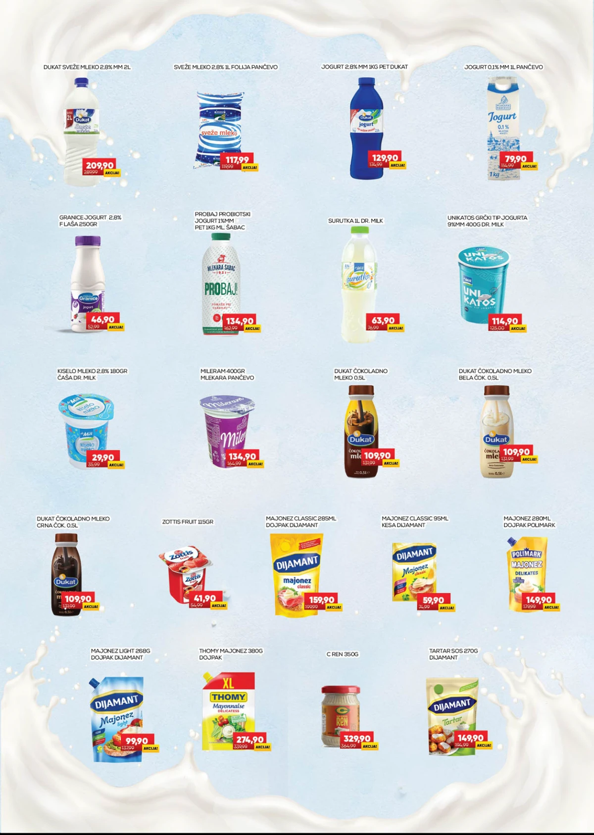 Medius katalog strana 6 – mleko, jogurt, kiselo mleko, majonez, ren i tartar sos po akcijskim cenama