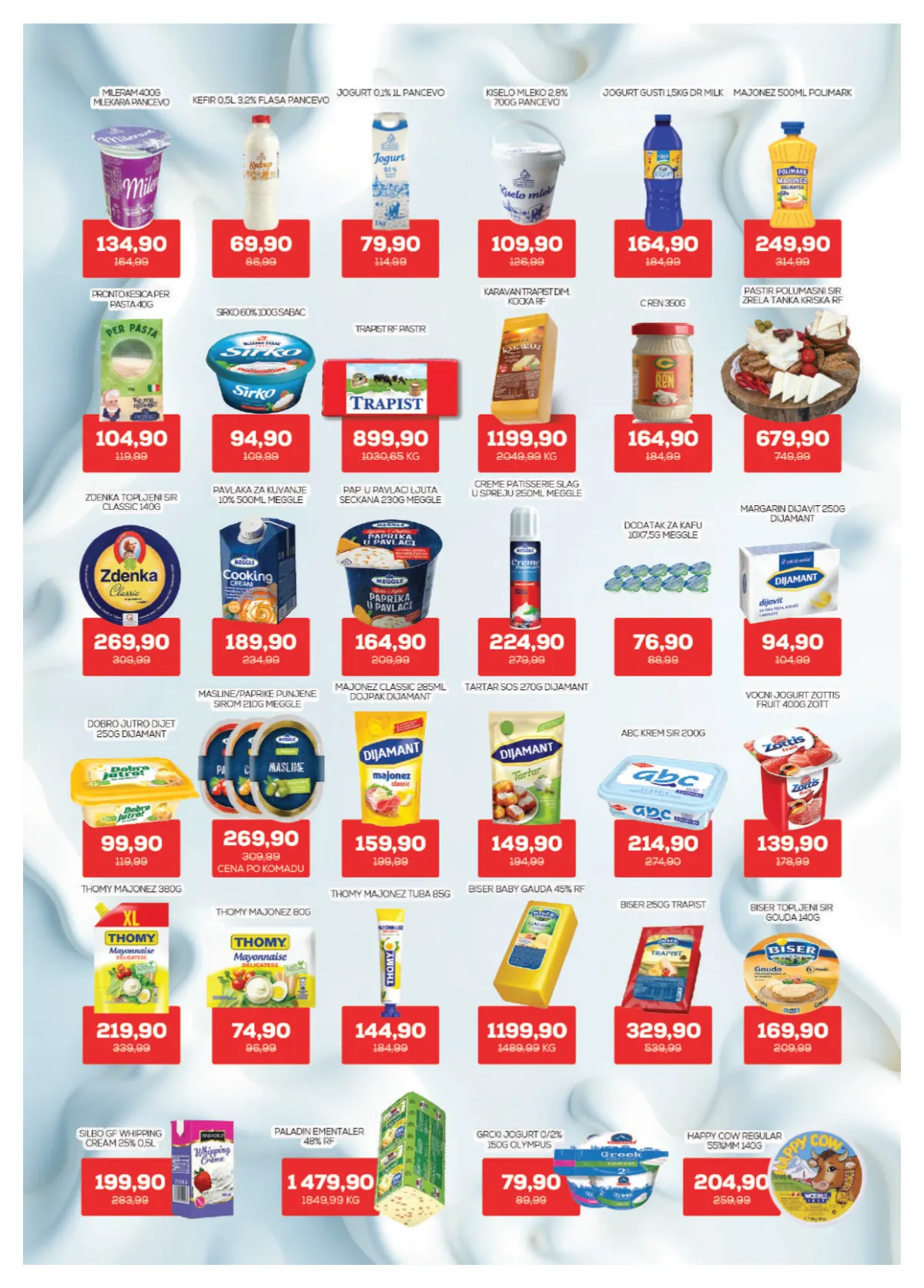 Medius katalog, strana 7 – kefir, jogurt, sirevi, majonez i mlečni namazi