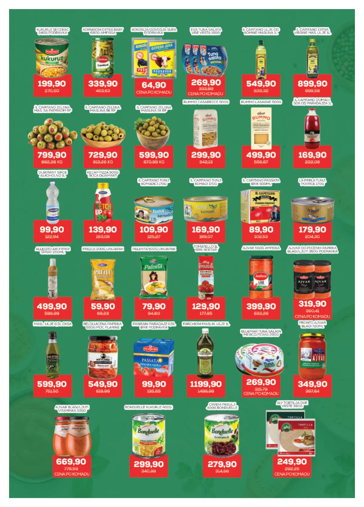 Medius katalog, strana 10 – ajvar, maslinovo ulje, tunjevina, paradajz i testenina
