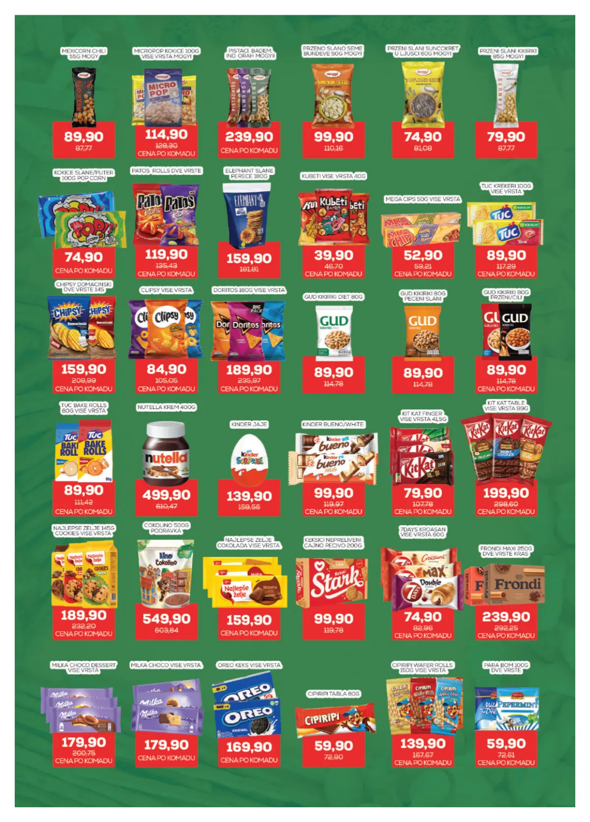 Medius katalog, strana 14 – grickalice, Nutella, Kinder, KitKat i Oreo proizvodi