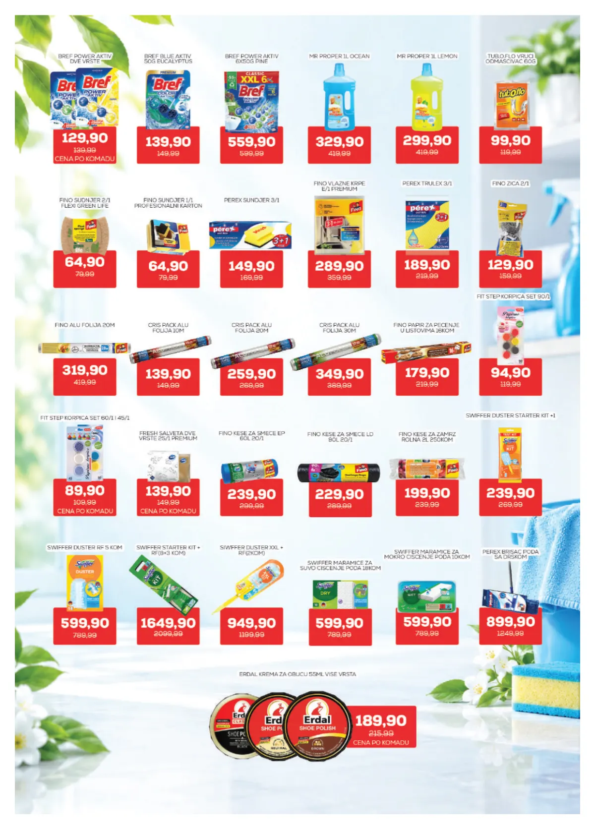 Medius katalog, strana 23 – Bref, Mr. Proper, sunđeri, folije, kese i Swiffer proizvodi
