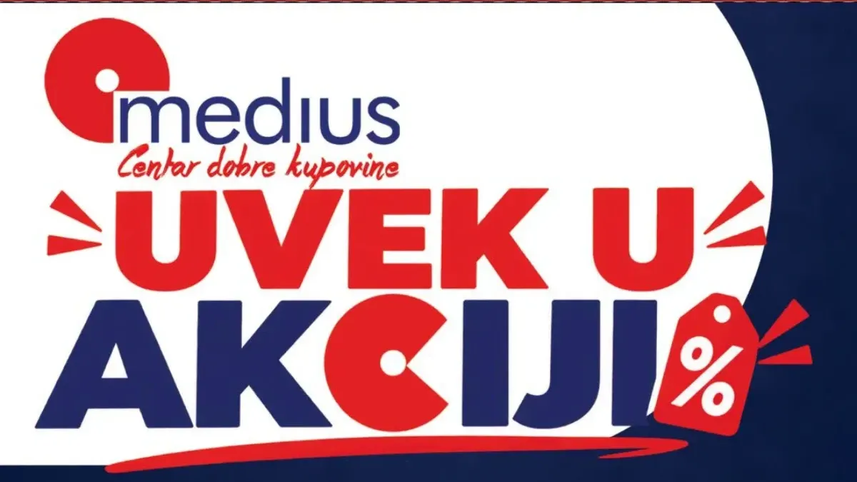 Medius Uvek u akciji od 18.09. do 24.09.2026. – mesne prerađevine, voće, povrće, mlijeko, brašno, sladoled i drugi proizvodi po sniženim cijenama