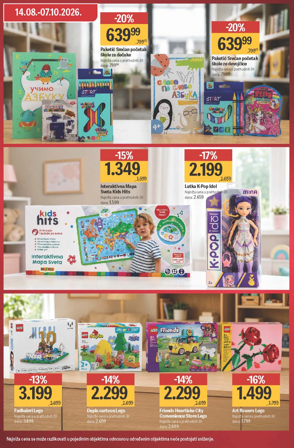 Mega Maxi katalog – školski paketići, igračke i LEGO setovi po akcijskim cenama