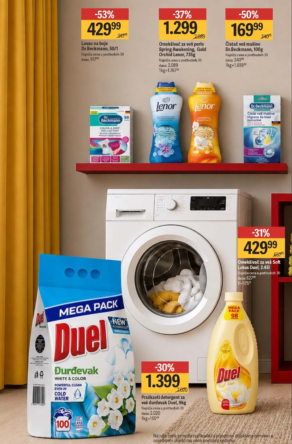 Mega Maxi ponuda deterdženata i omekšivača – Dr. Beckmann, Lenor i Duel