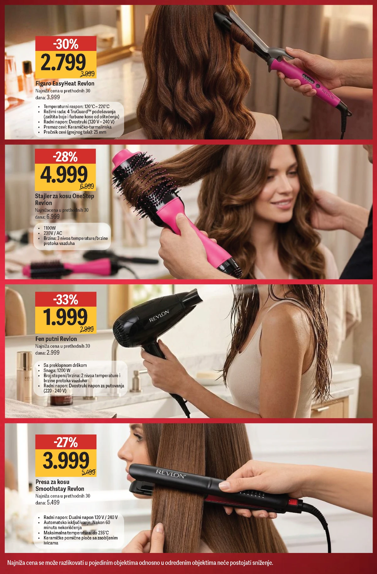 Mega Maxi Revlon fenovi, prese i stajleri za kosu na akciji