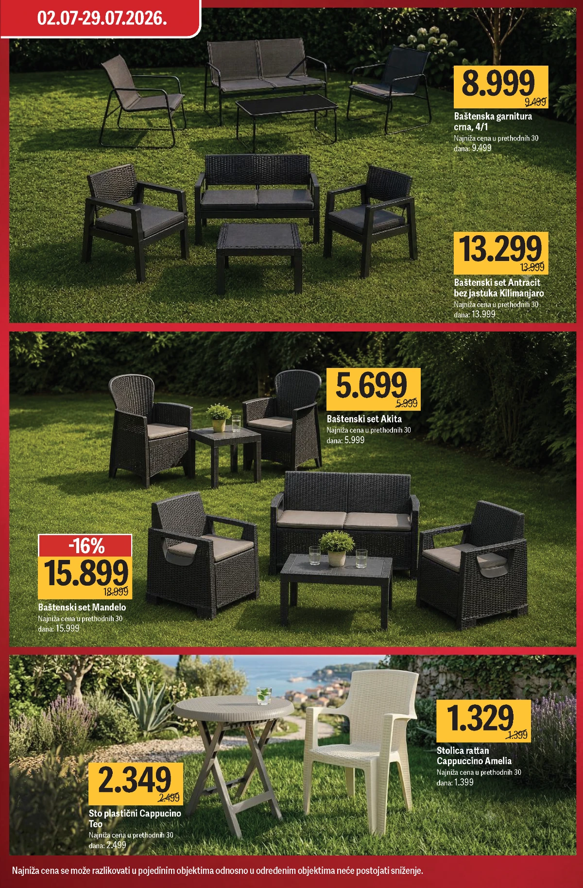 Mega Maxi baštenski setovi i garniture na akciji