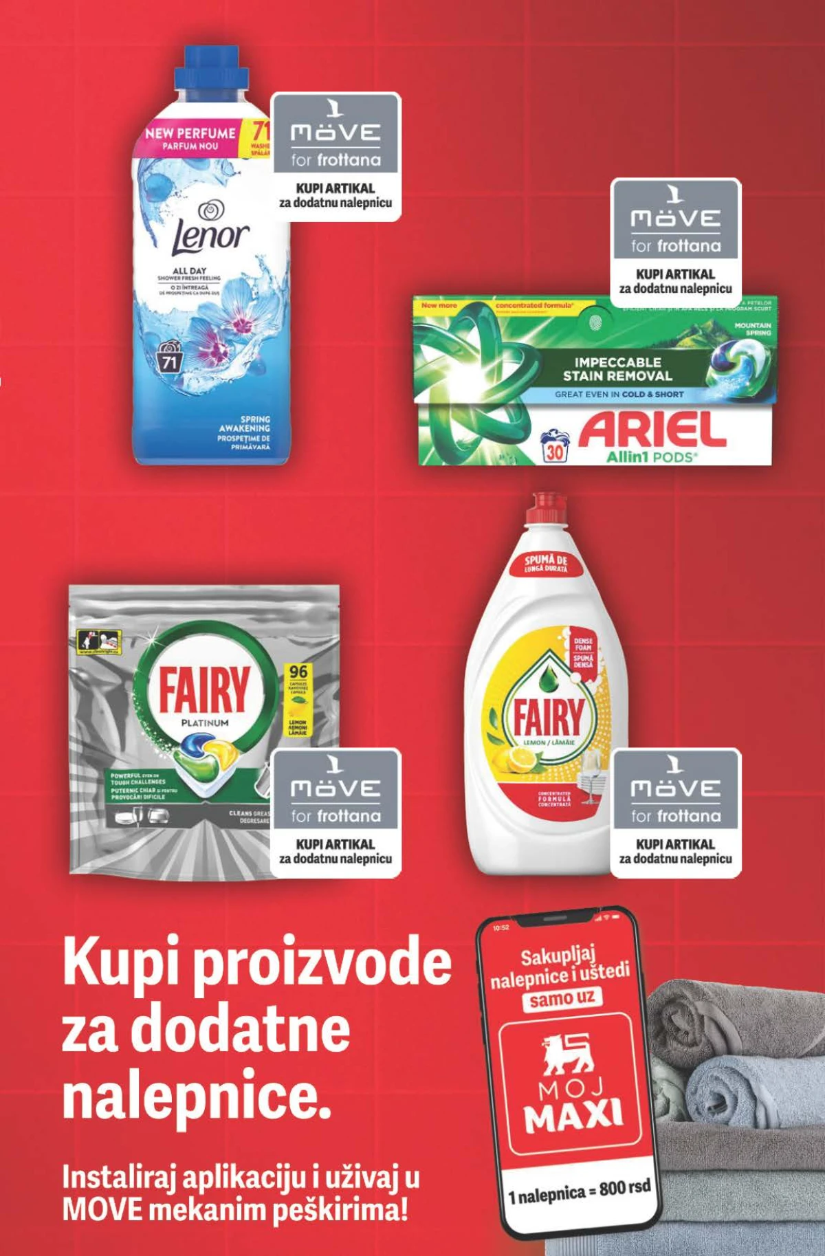Lenor, Ariel i Fairy proizvodi za dodatne Maxi digitalne nalepnice – strana 13