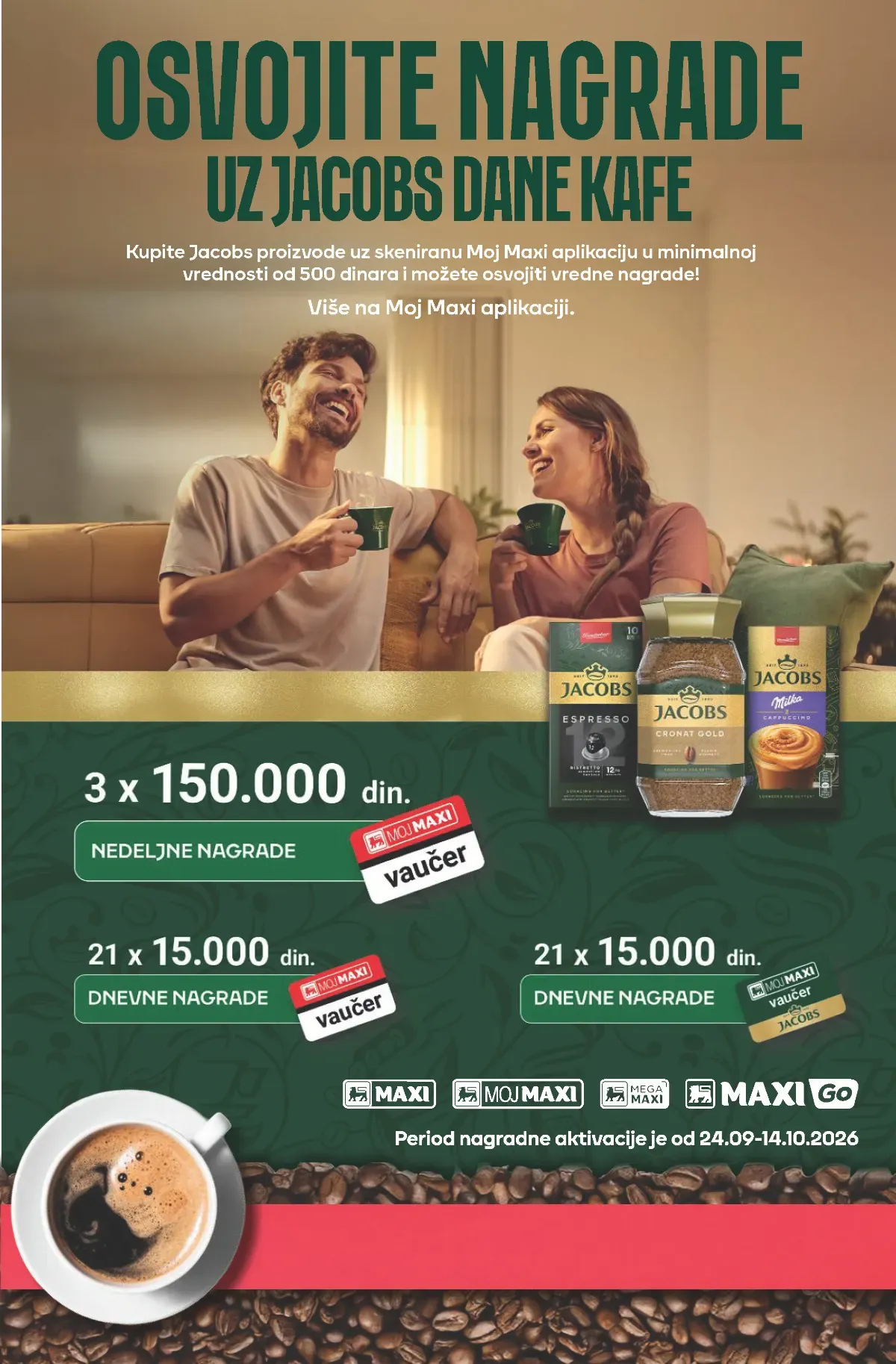 Mega Maxi katalog – strana 2: Jacobs nagradna akcija Mega Maxi katalog kafe – strana 2, Jacobs nagradna akcija