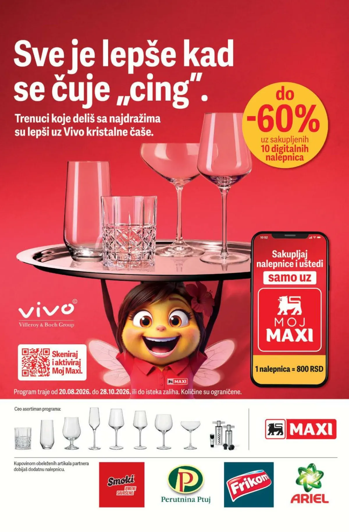 Mega Maxi Moj Maxi akcija sa Vivo čašama i uštedama uz sakupljene naljepnice