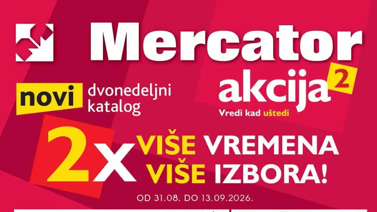Mercator katalog do 13.09.2026. sa velikim izborom prehrambenih i neprehrambenih proizvoda uz popuste do 61%