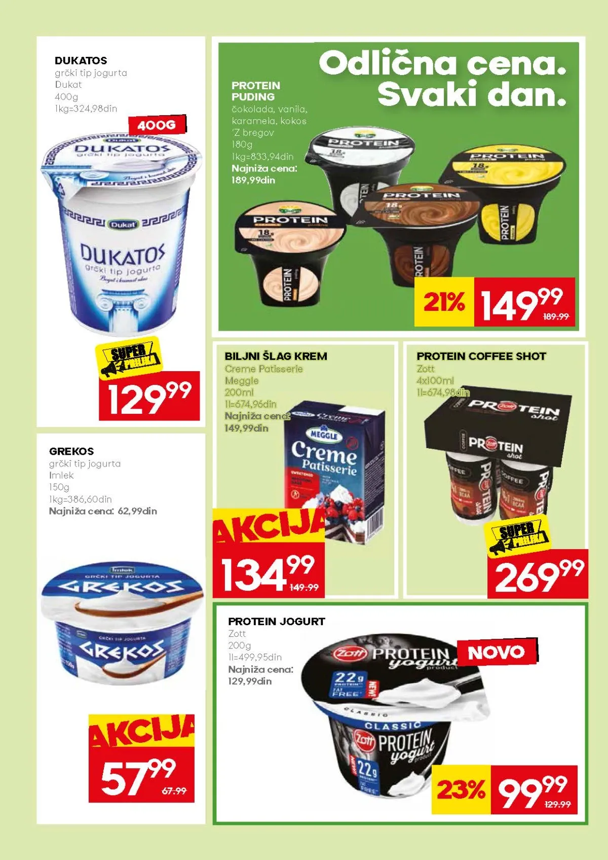 Mercator akcija na grčki tip jogurta i proteinske pudinge
