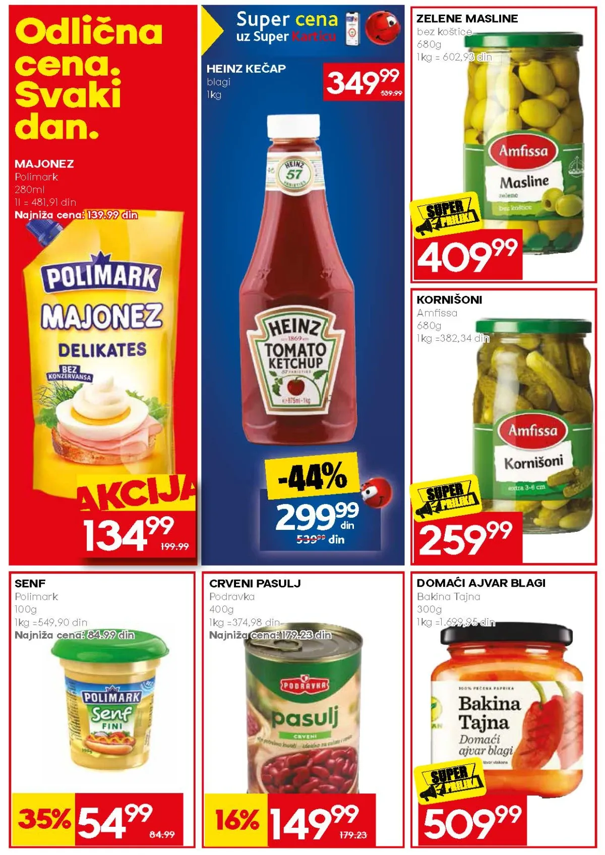 Mercator akcija na kečap, majonez, masline i druge dodatke jelima