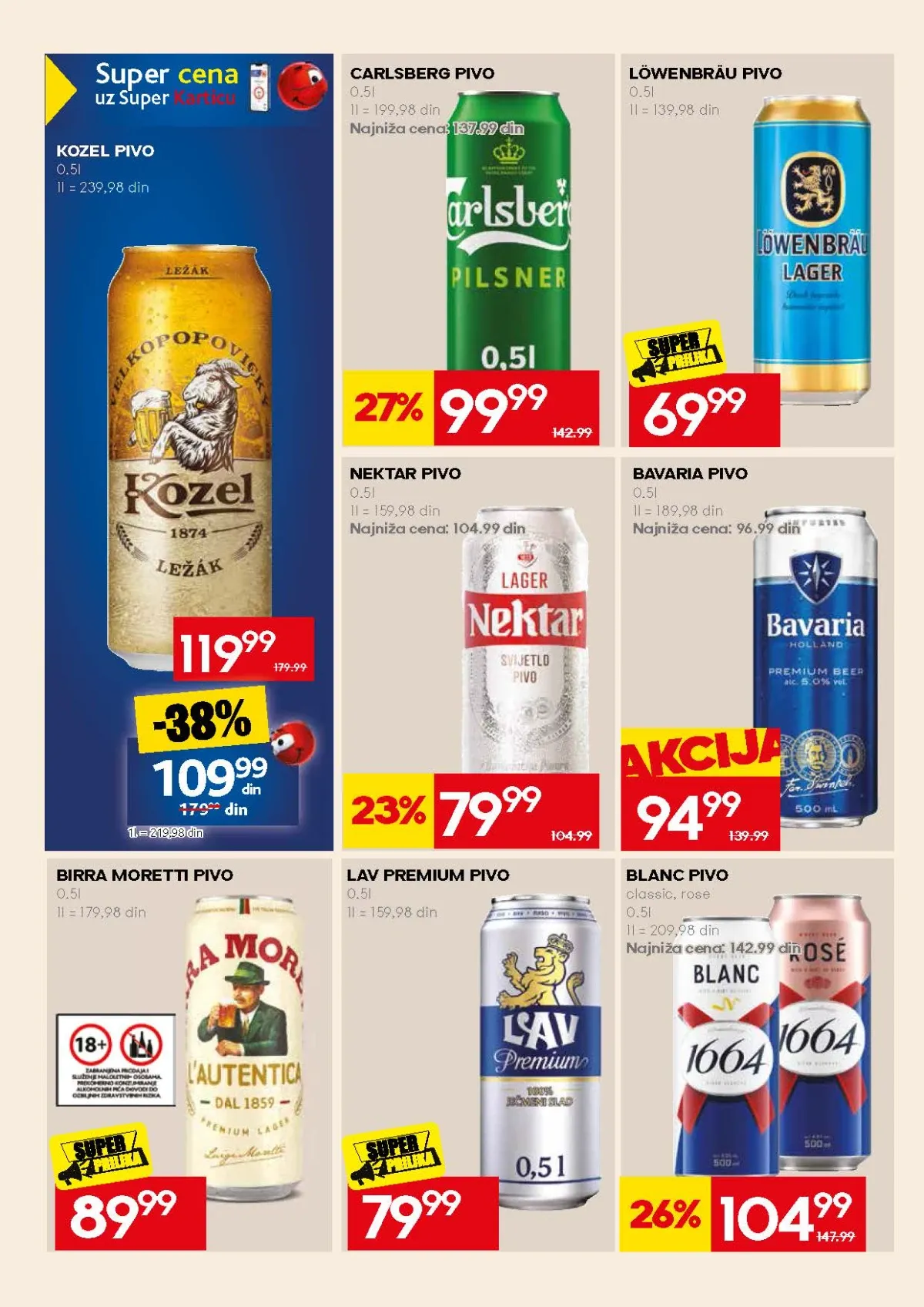Mercator ponuda piva Carlsberg, Löwenbräu i Kozel