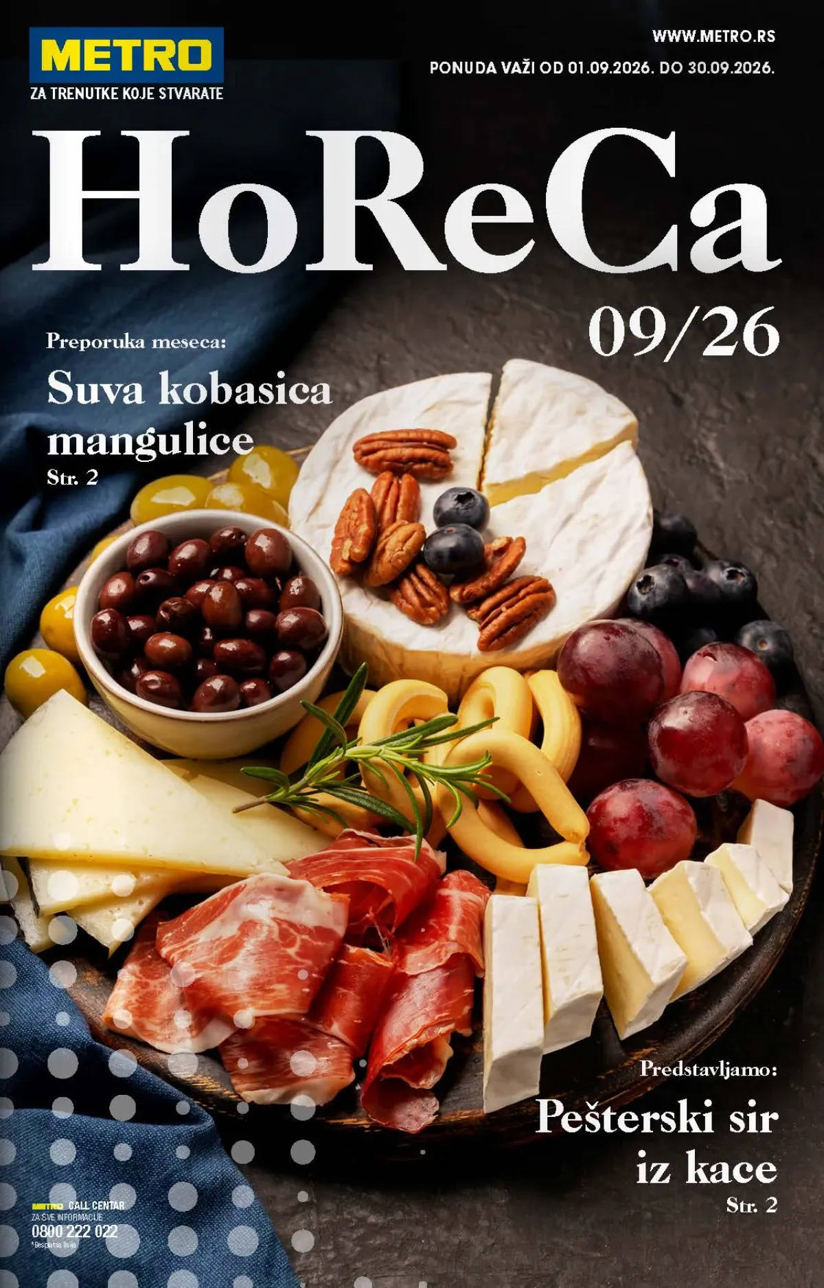METRO HoReCa katalog od 01.09. do 30.09.2026. sa mesečnom ponudom za restorane, hotele i kafiće