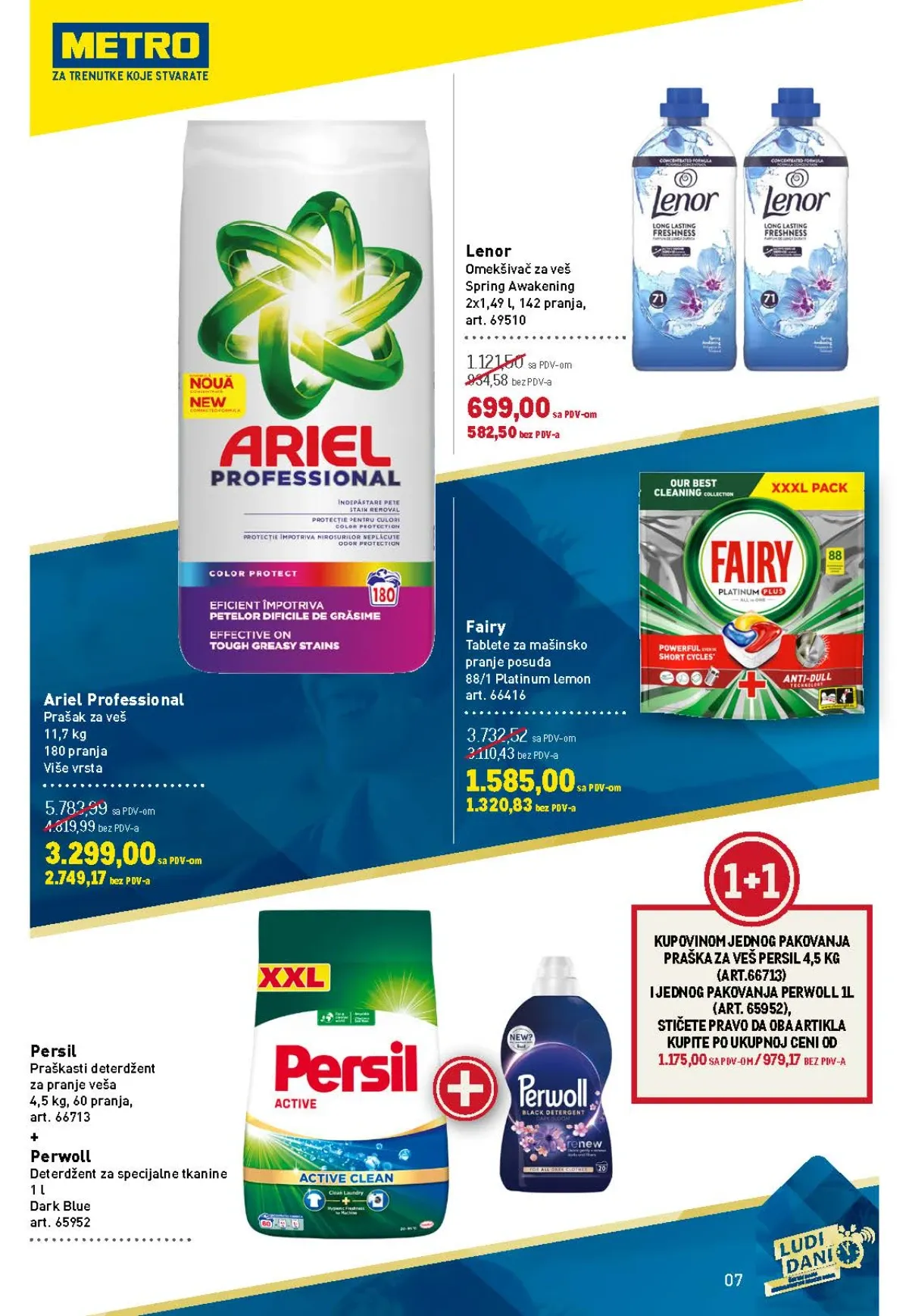 METRO akcija za Ariel, Fairy, Lenor, Persil i Perwoll proizvode