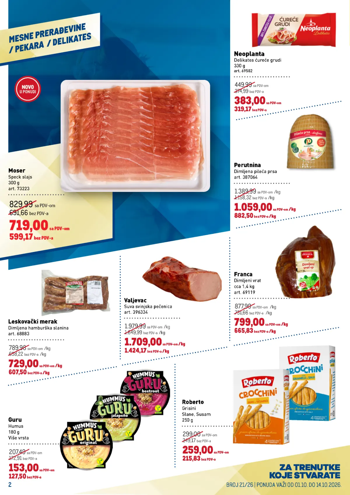 METRO katalog do 14.10.2026. – mesne prerađevine, pekara i delikates