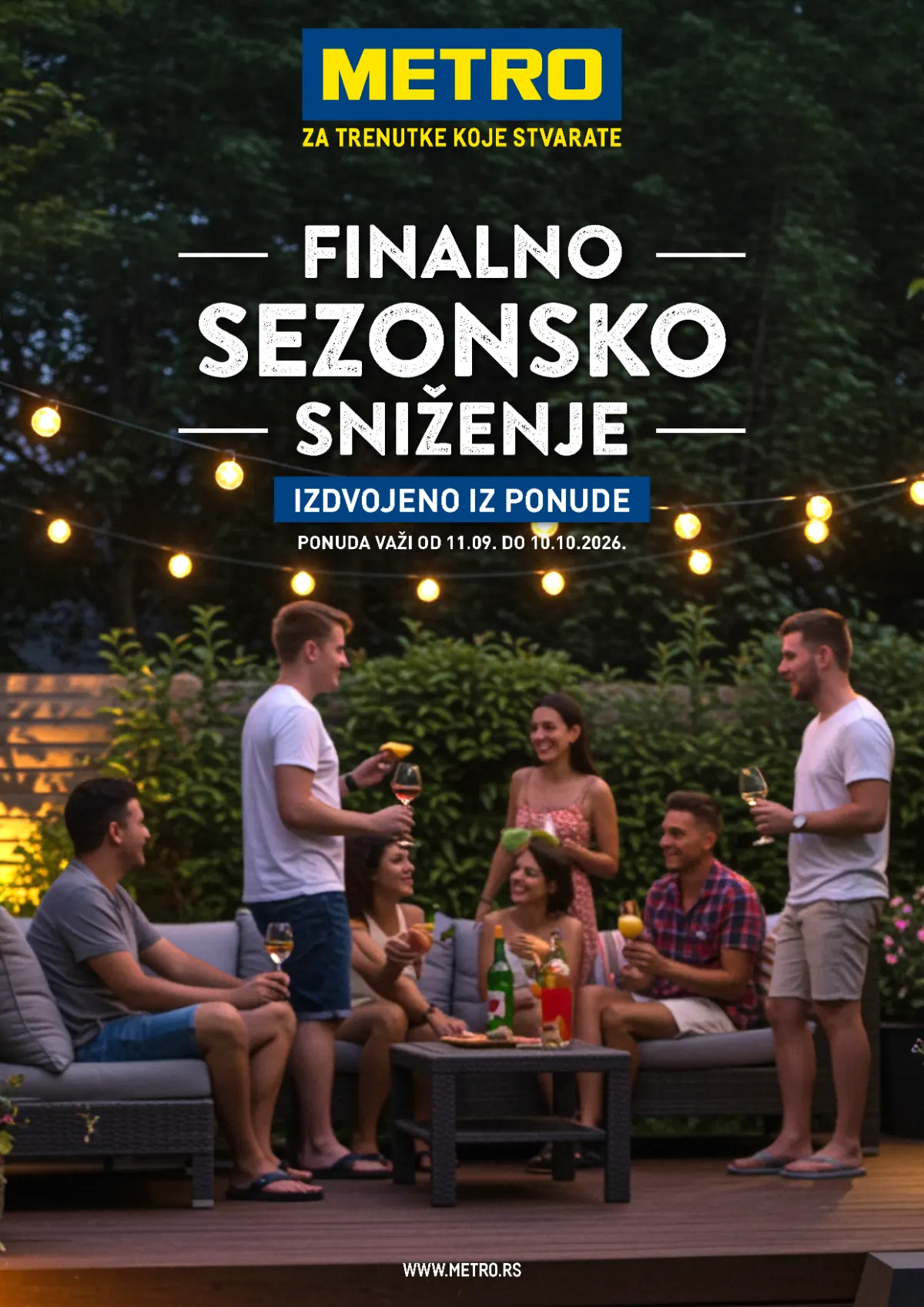 METRO finalno sezonsko sniženje od 11.09. do 10.10.2026. – baštenski nameštaj, roštilji, bazeni, tende i sezonska oprema