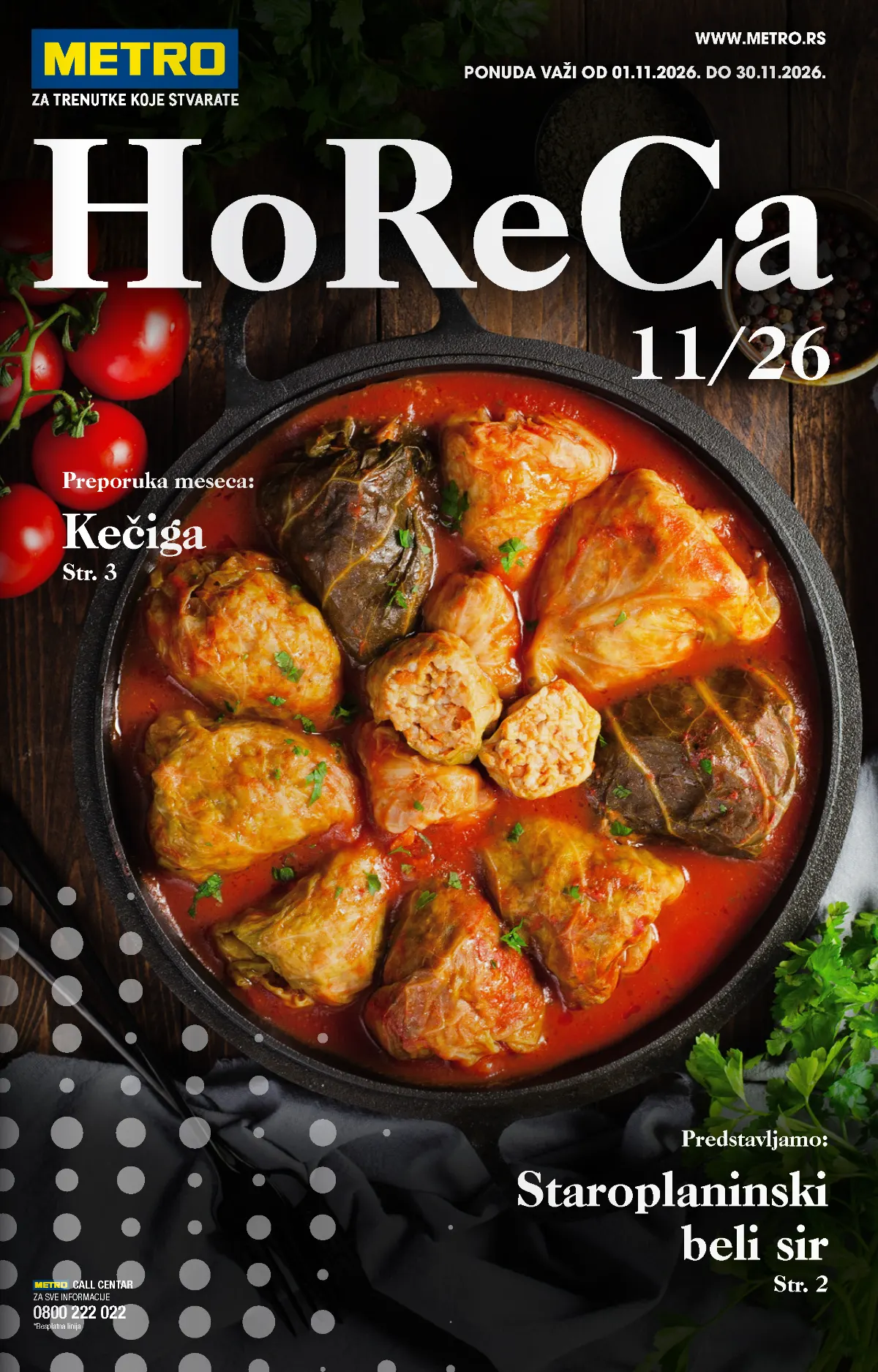 METRO HoReCa novembarski katalog 2026. – meso, riba, sirevi, namirnice, ugostiteljska oprema i proizvodi za profesionalne kuhinje