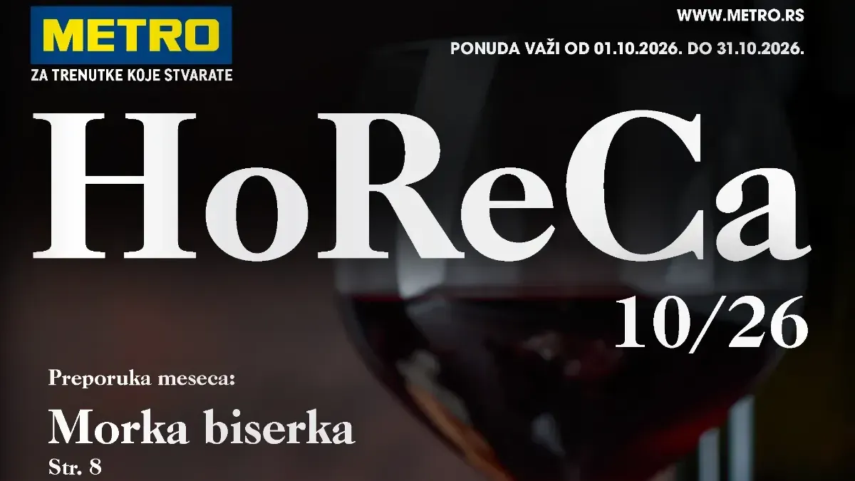 METRO HoReCa katalog od 01.10. do 31.10.2026. – meso, riba, sirevi, namirnice, piće i profesionalna oprema za ugostitelje
