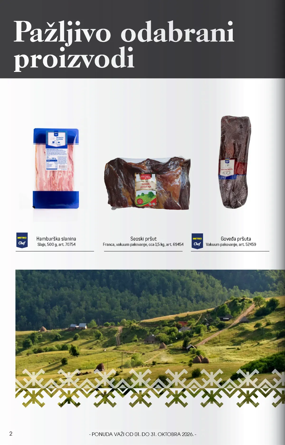 METRO HoReCa katalog oktobar 2026. – pažljivo odabrani proizvodi, pršut i slanina