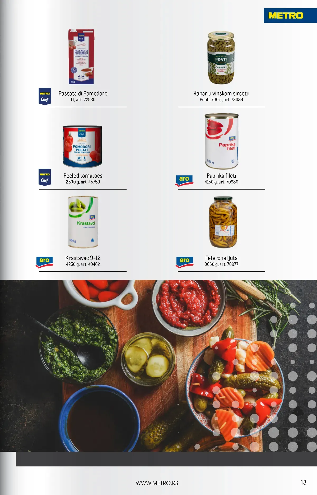 METRO HoReCa katalog oktobar 2026. – paradajz, paprika, feferone i kapar