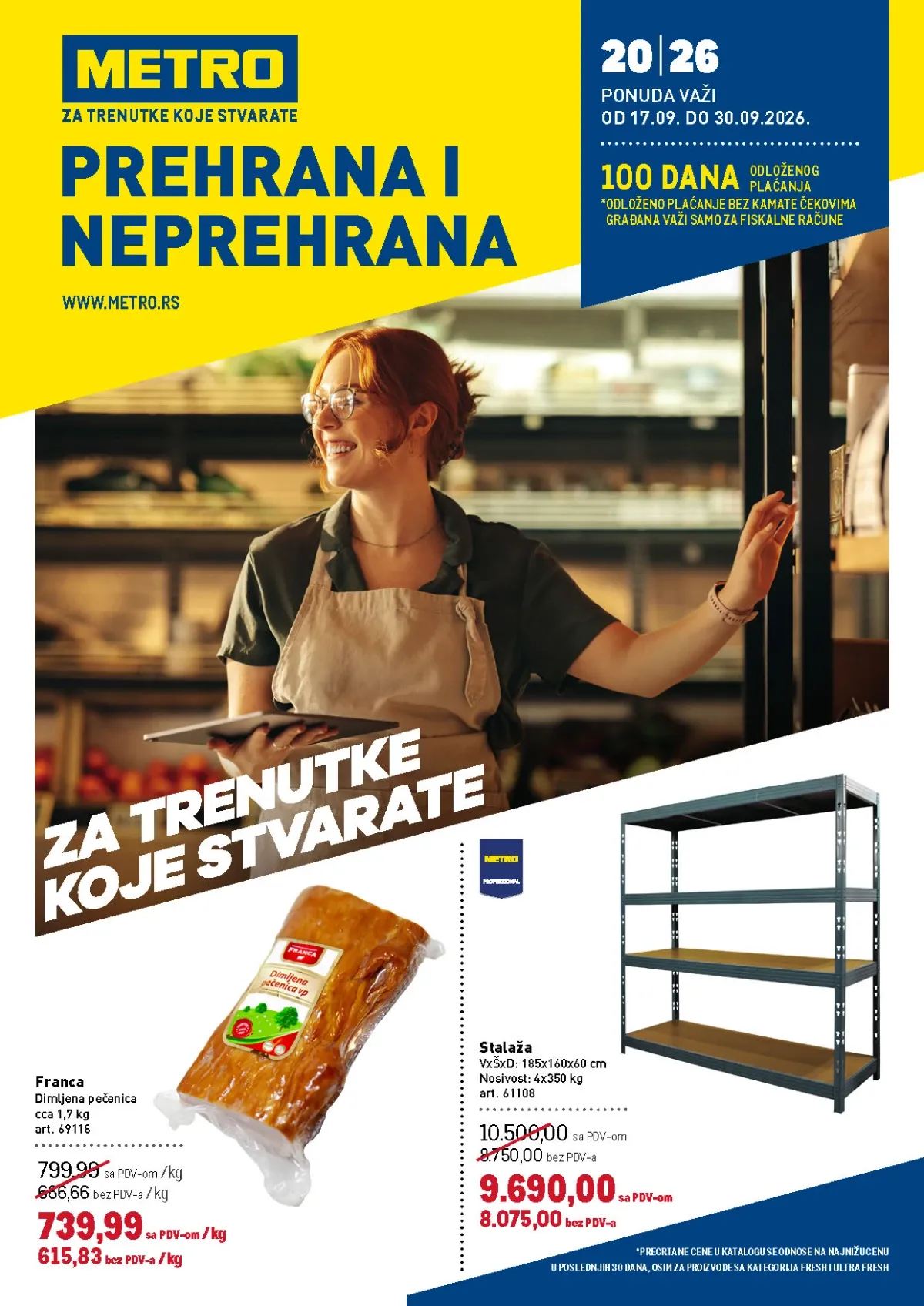 METRO katalog od 17.09. do 30.09.2026. – prehrana, kozmetika, deterdženti, proizvodi za domaćinstvo i neprehrana na akciji