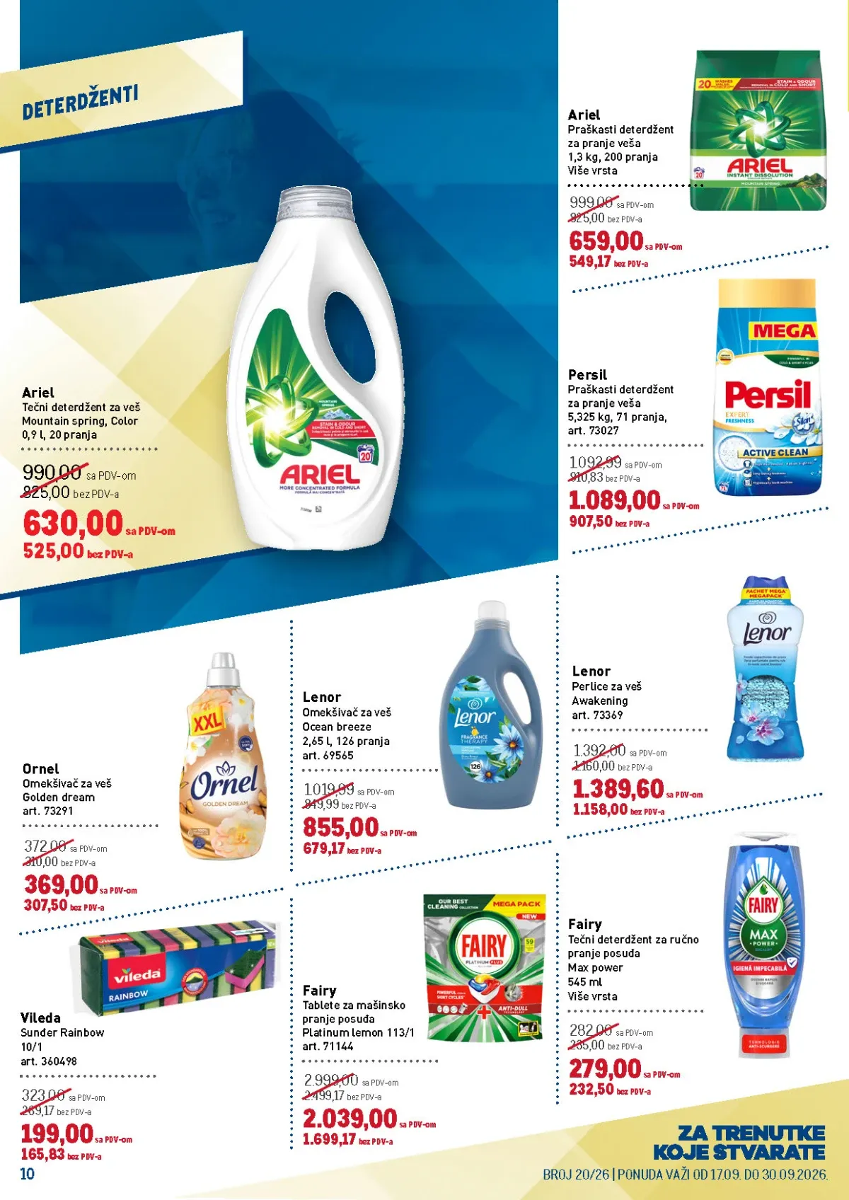 METRO katalog do 30.09.2026. – Ariel, Persil, Fairy i Lenor deterdženti