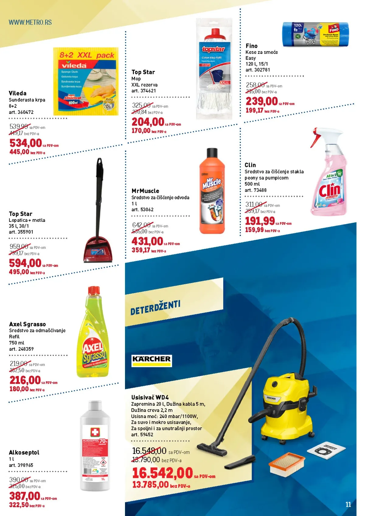 METRO katalog do 30.09.2026. – sredstva za čišćenje i Kärcher usisivač
