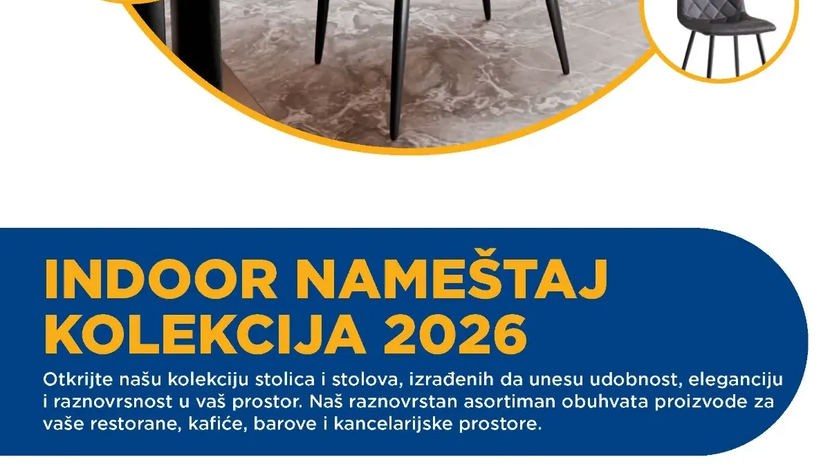 METRO katalog nameštaja od 01.09. do 30.09.2026. donosi stolice, stolove i sklopivi nameštaj uz popuste do 26%
