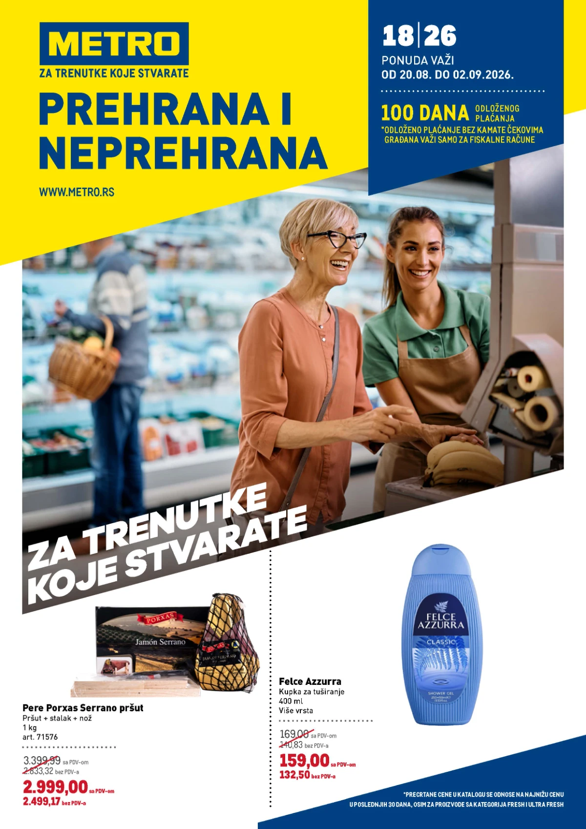METRO katalog od 20.08. do 02.09.2026. – prehrambeni i neprehrambeni proizvodi po akcijskim cenama