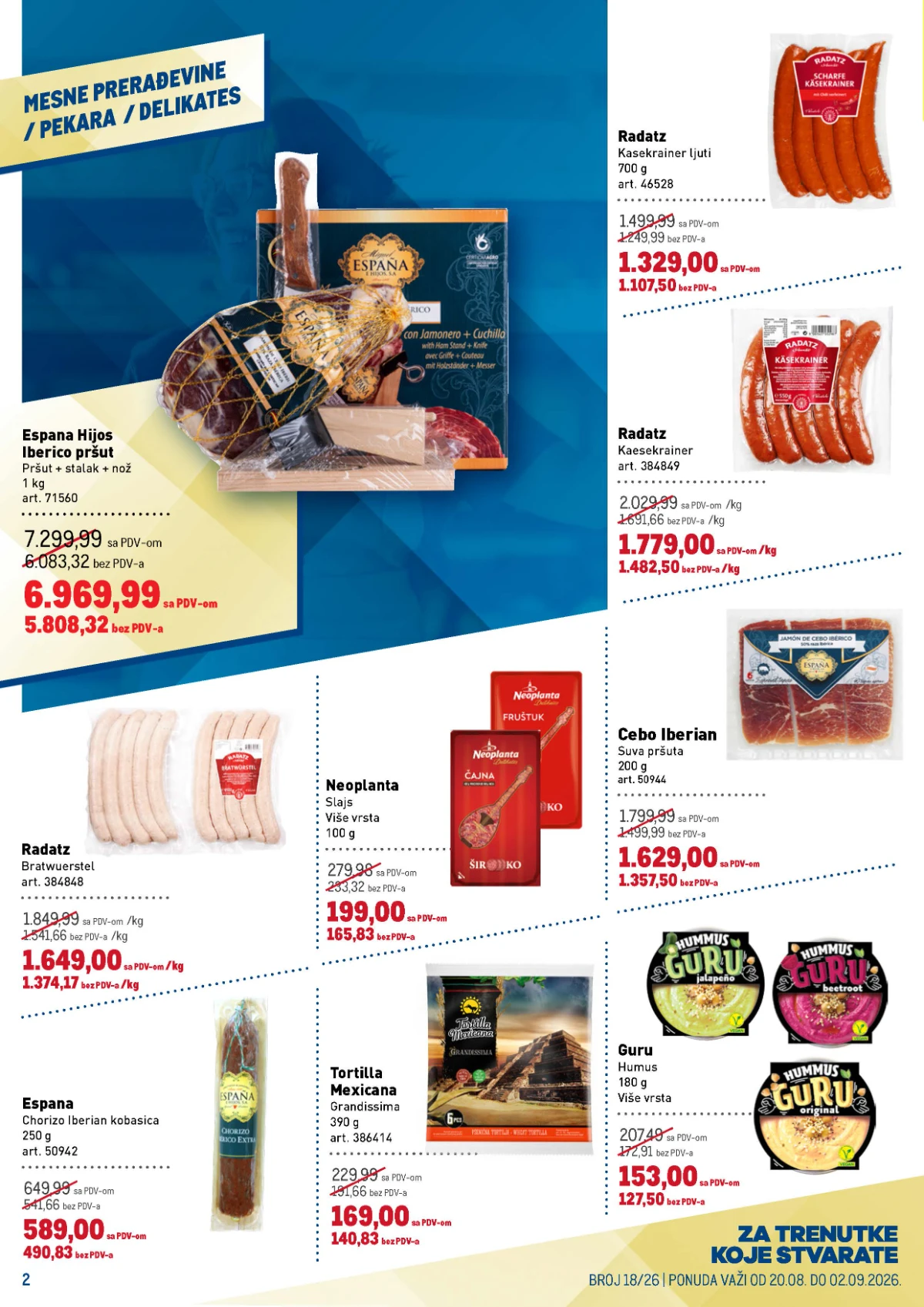 METRO katalog – akcijske cene pršuta, kobasica, humusa i delikatesnih proizvoda
