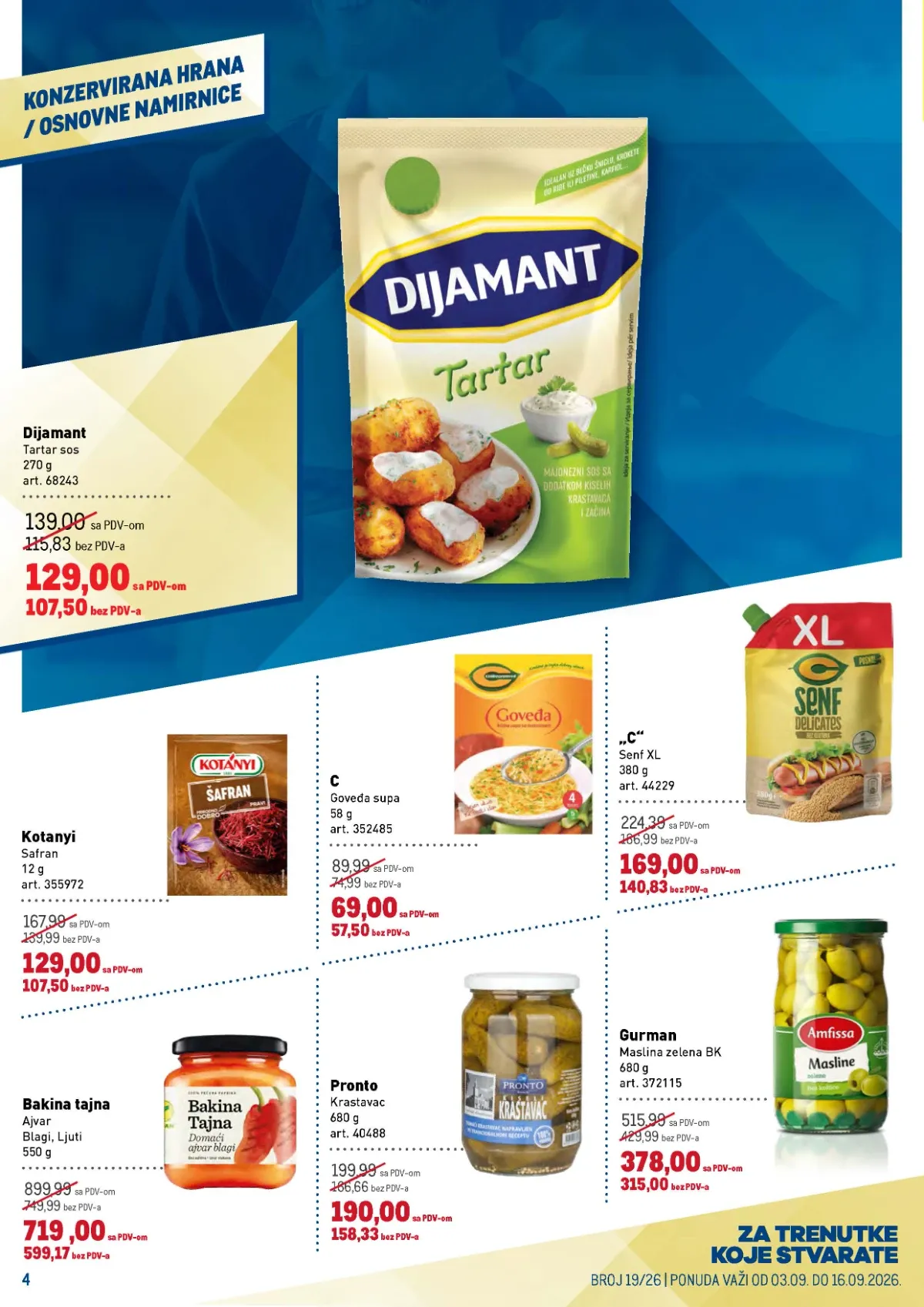 METRO katalog – ponuda ajvara, krastavaca, maslina, senfa, soseva i začina