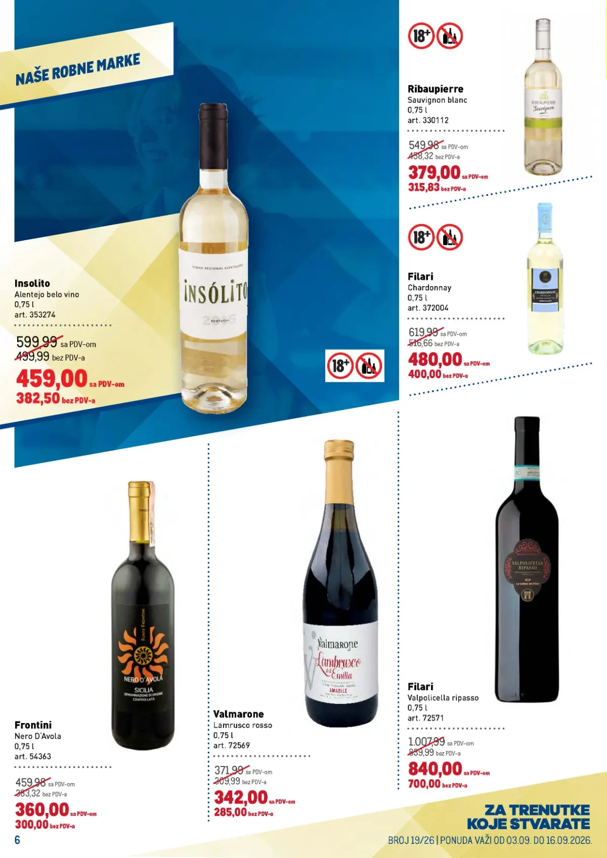 METRO katalog – odabrana bela i crvena vina METRO robnih marki po akcijskim cenama