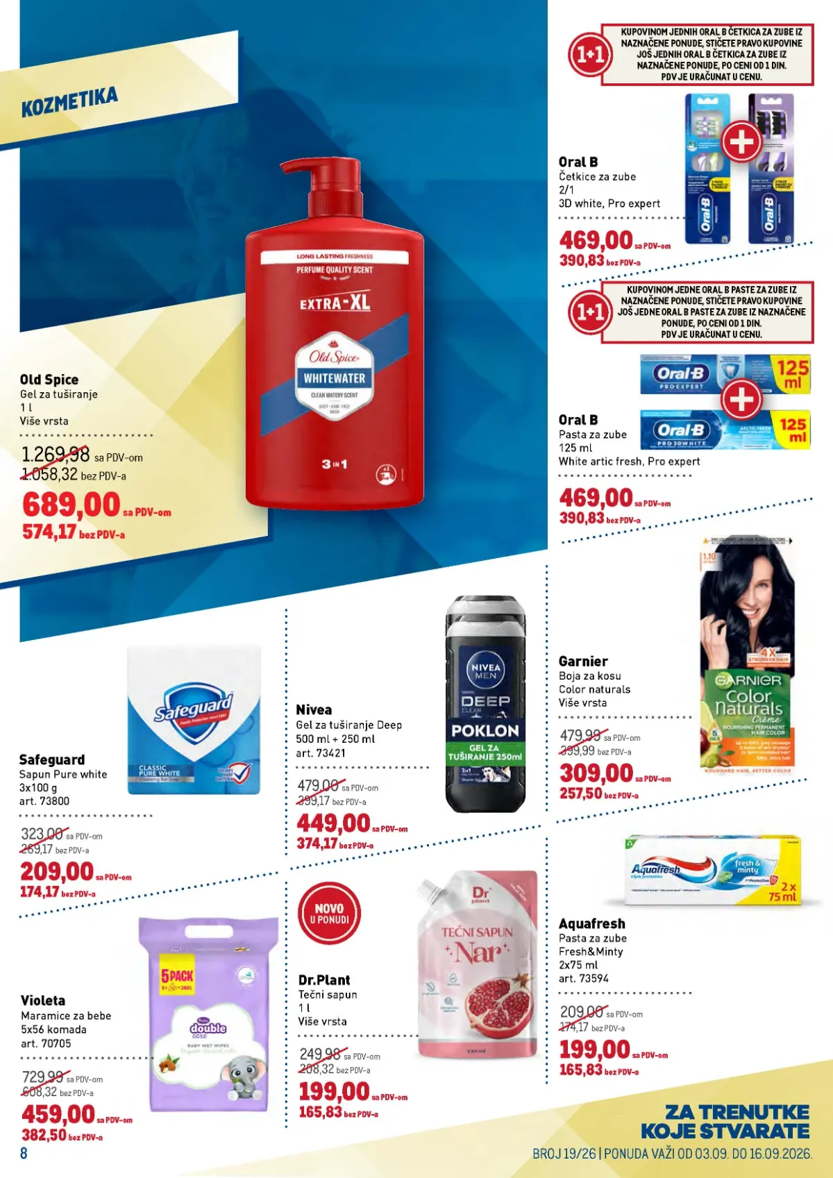 METRO katalog – kozmetika i proizvodi za ličnu higijenu uz odabrane 1+1 pogodnosti