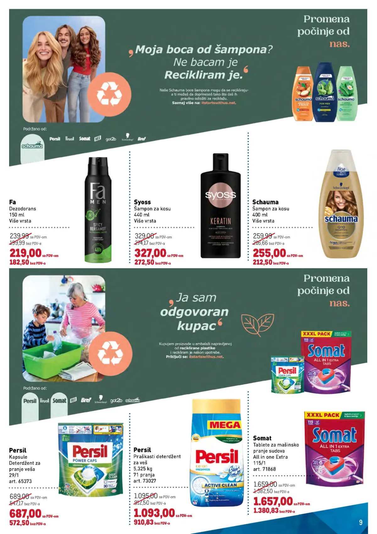 METRO katalog – ponuda deterdženata za veš i sudove, dezodoransa i šampona