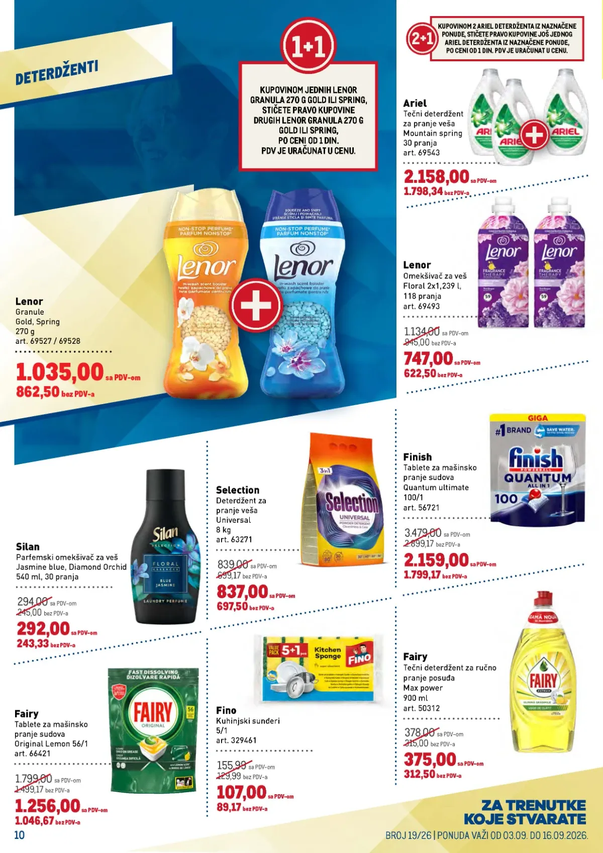 METRO katalog – Ariel, Lenor, Finish, Fairy i drugi proizvodi za održavanje doma