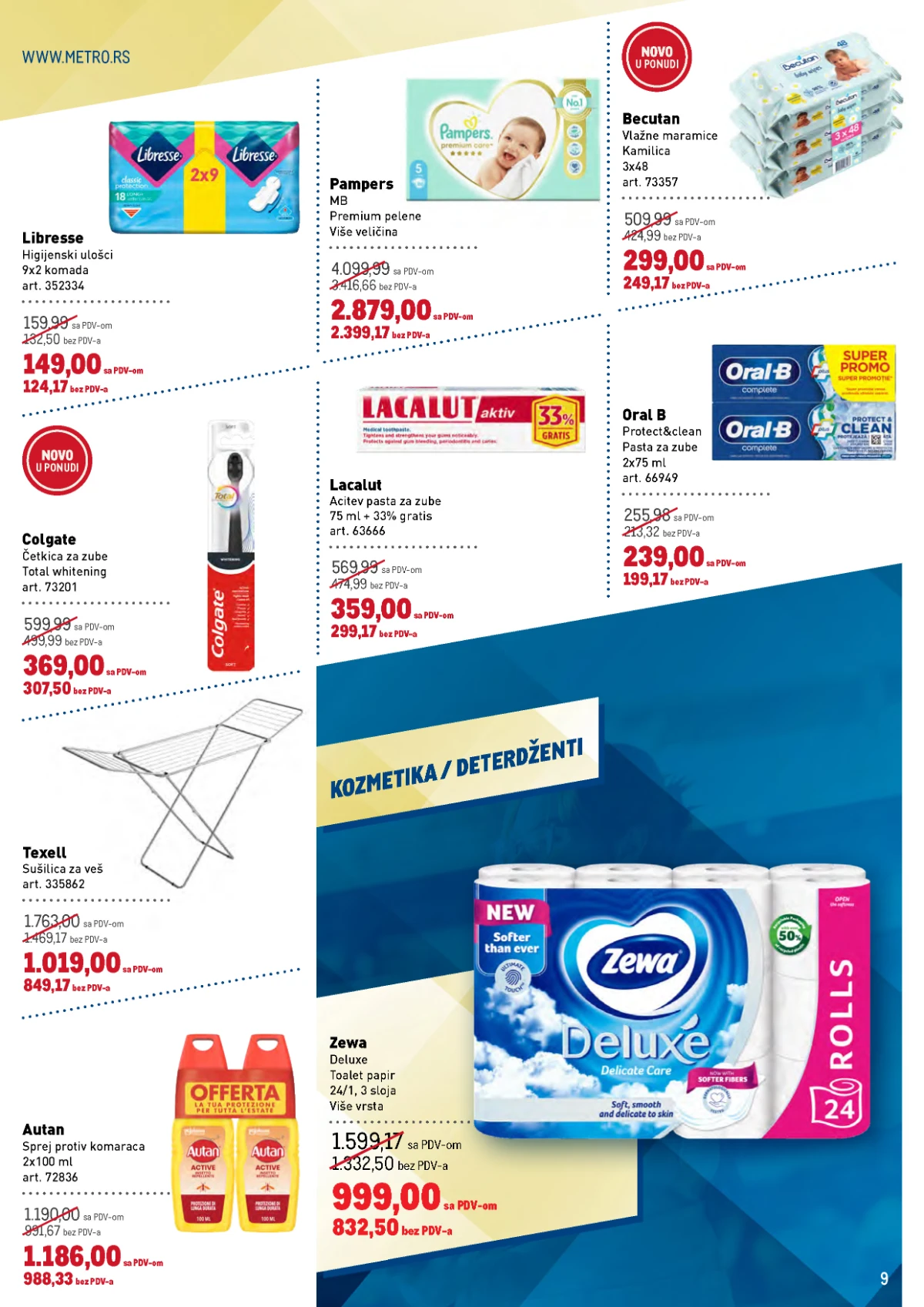 METRO katalog do 05.08.2026. – toalet papir, pelene, paste za zube, vlažne maramice i deterdženti