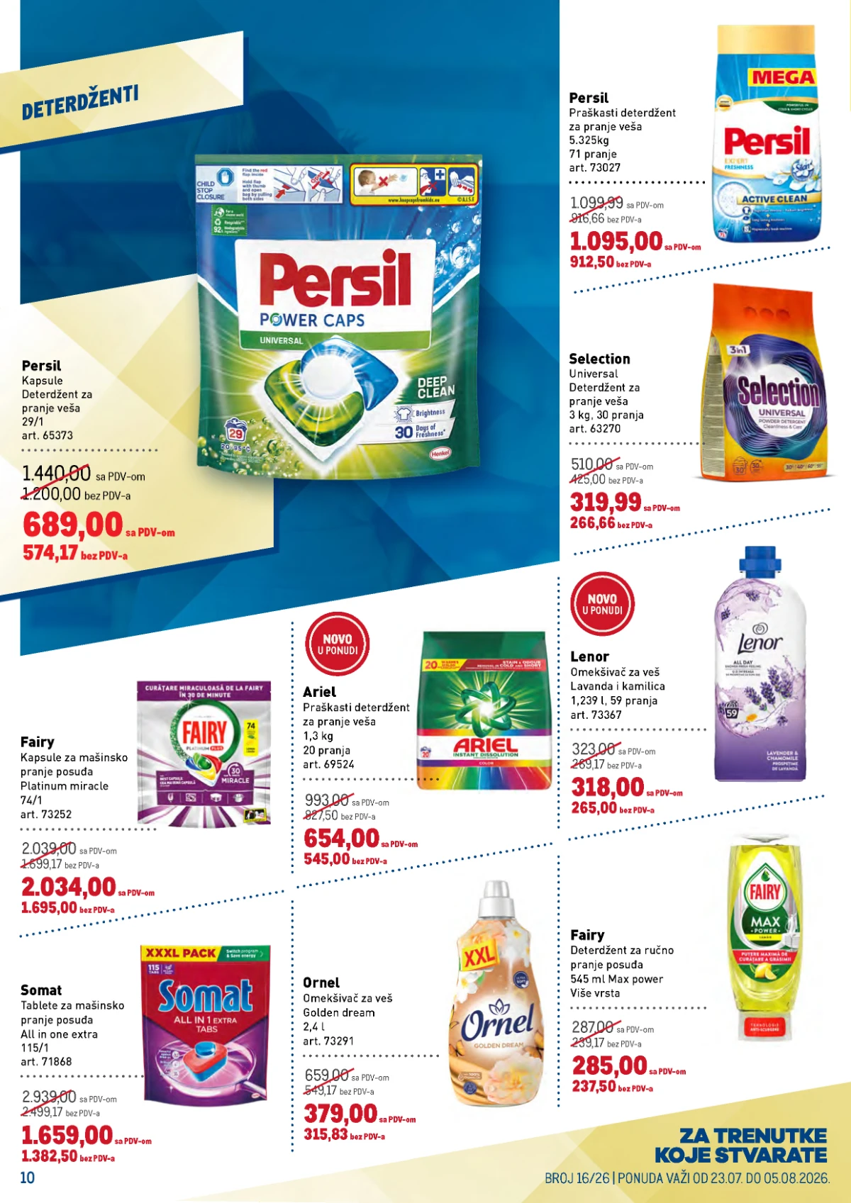 METRO katalog do 05.08.2026. – deterdženti za veš, omekšivači, kapsule i sredstva za pranje posuđa