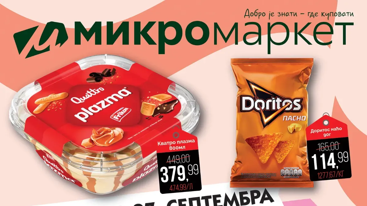 Mikromarket nedeljna akcija od 21. do 27.09.2026. – nova ponuda prehrambenih proizvoda po sniženim cenama