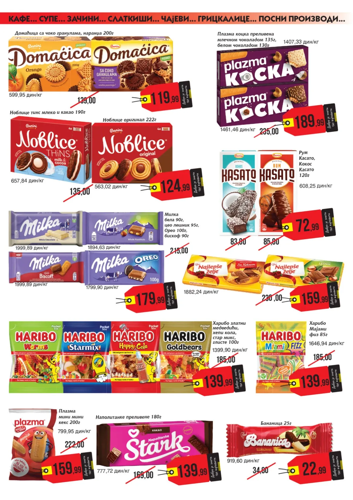 Mikromarket katalog do 30.09.2026. – Domaćica, Noblice, Milka, Haribo, Plazma i drugi slatkiši na akciji