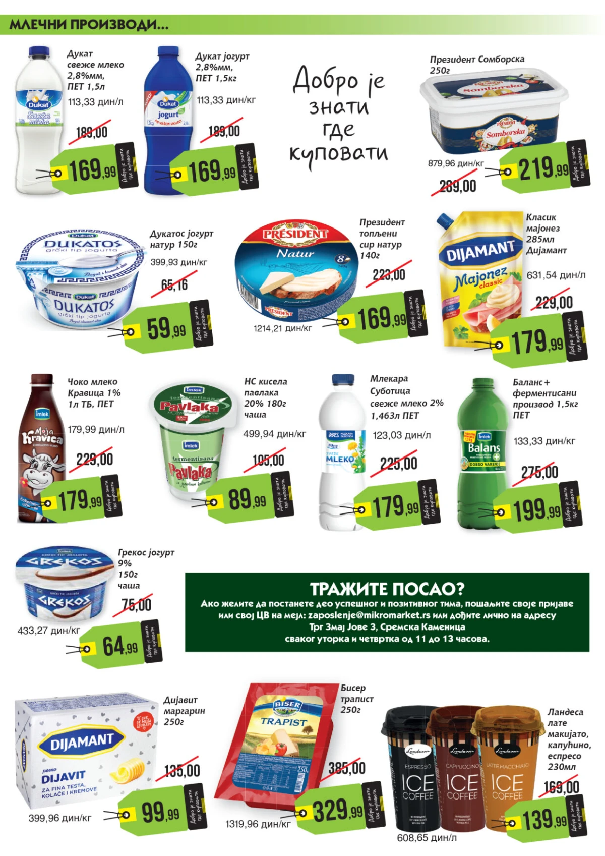 Mikromarket katalog strana 2 – suhomesnati proizvodi, paštete, tunjevina i gotova jela na akciji