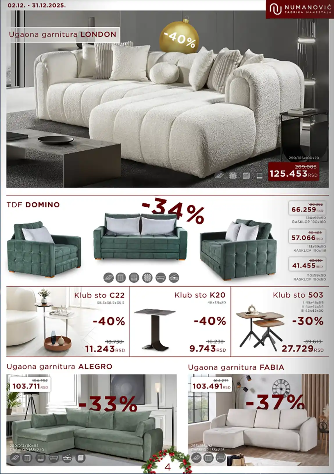 numanović katalog nameštaja Sniženja Numanović akcija salon nameštaja katalog