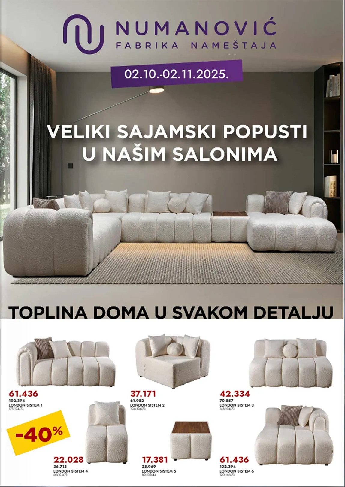 numanović katalog nameštaja Sniženja Numanović akcija salon nameštaja katalog