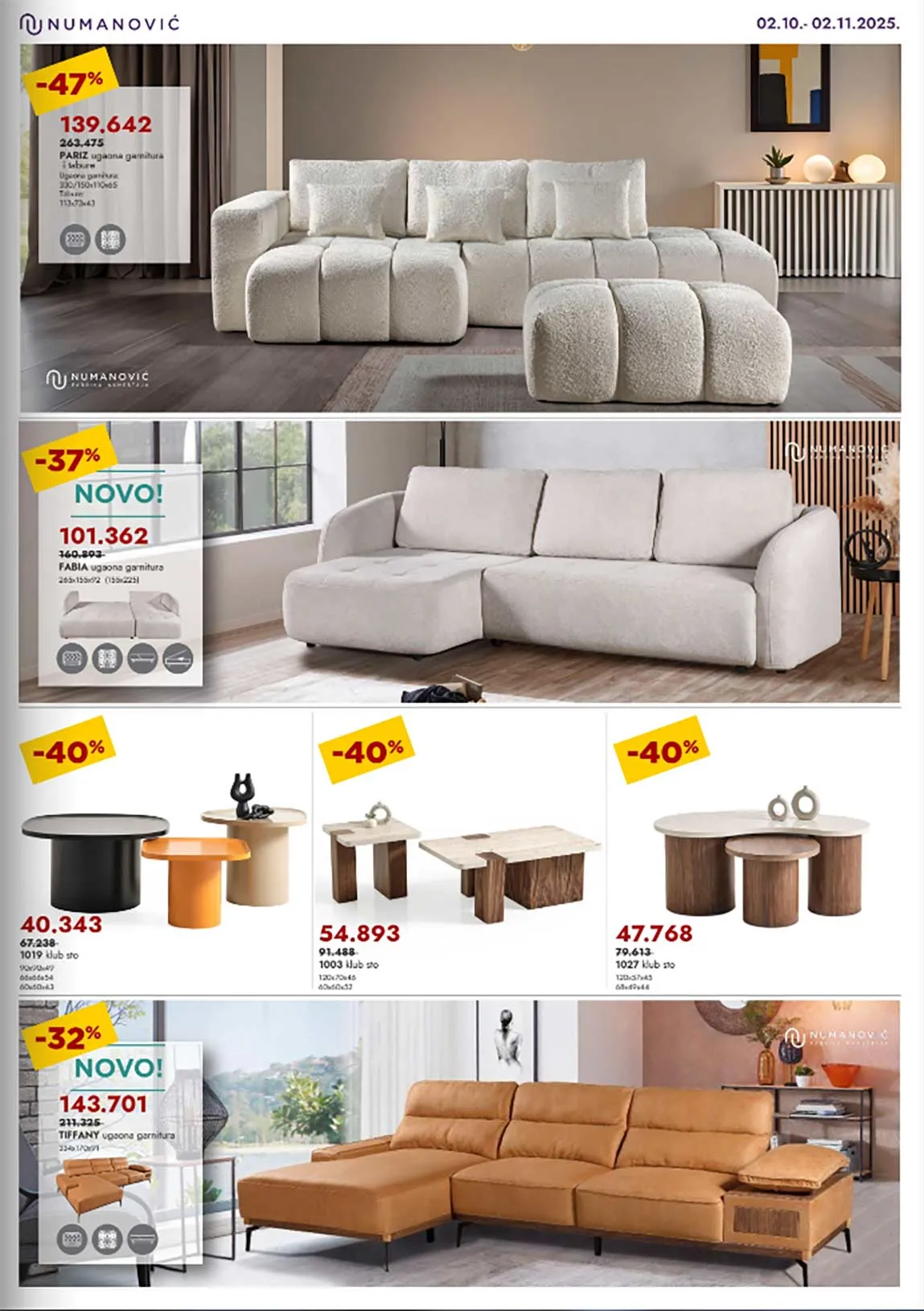 numanović katalog nameštaja Sniženja Numanović akcija salon nameštaja katalog