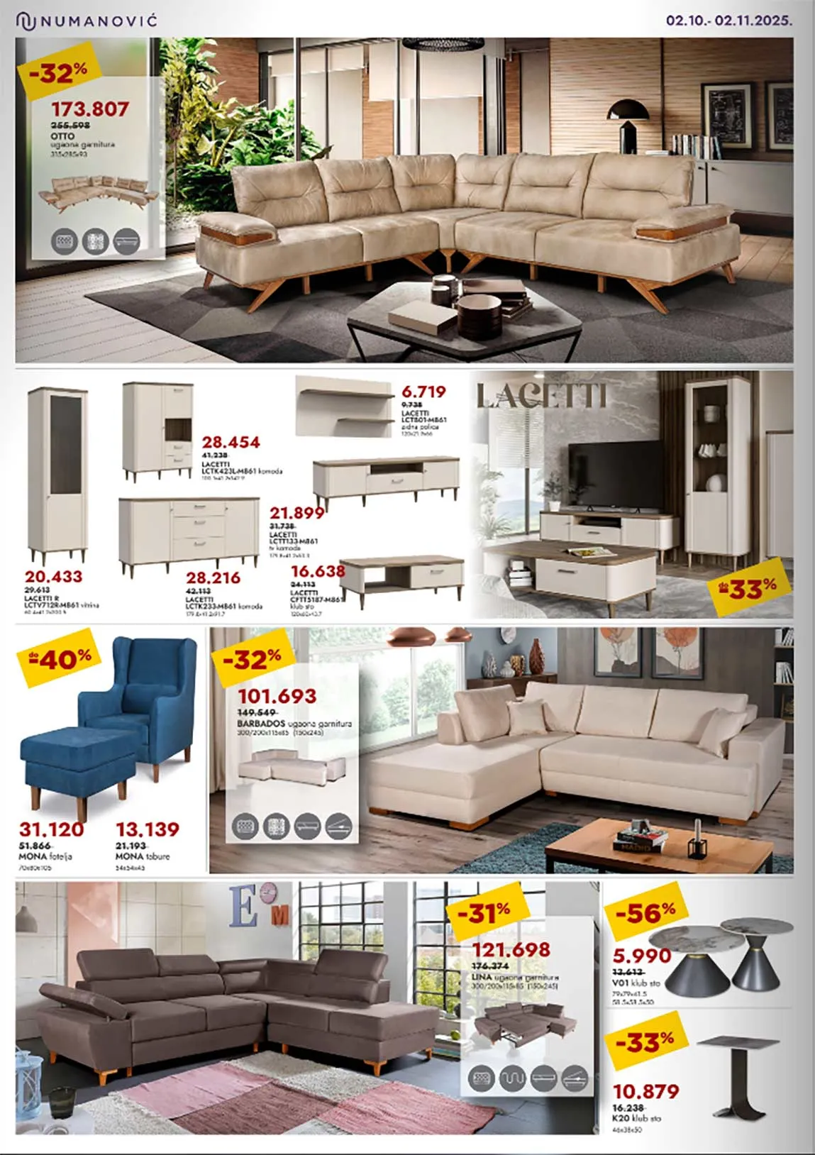 numanović katalog nameštaja Sniženja Numanović akcija salon nameštaja katalog