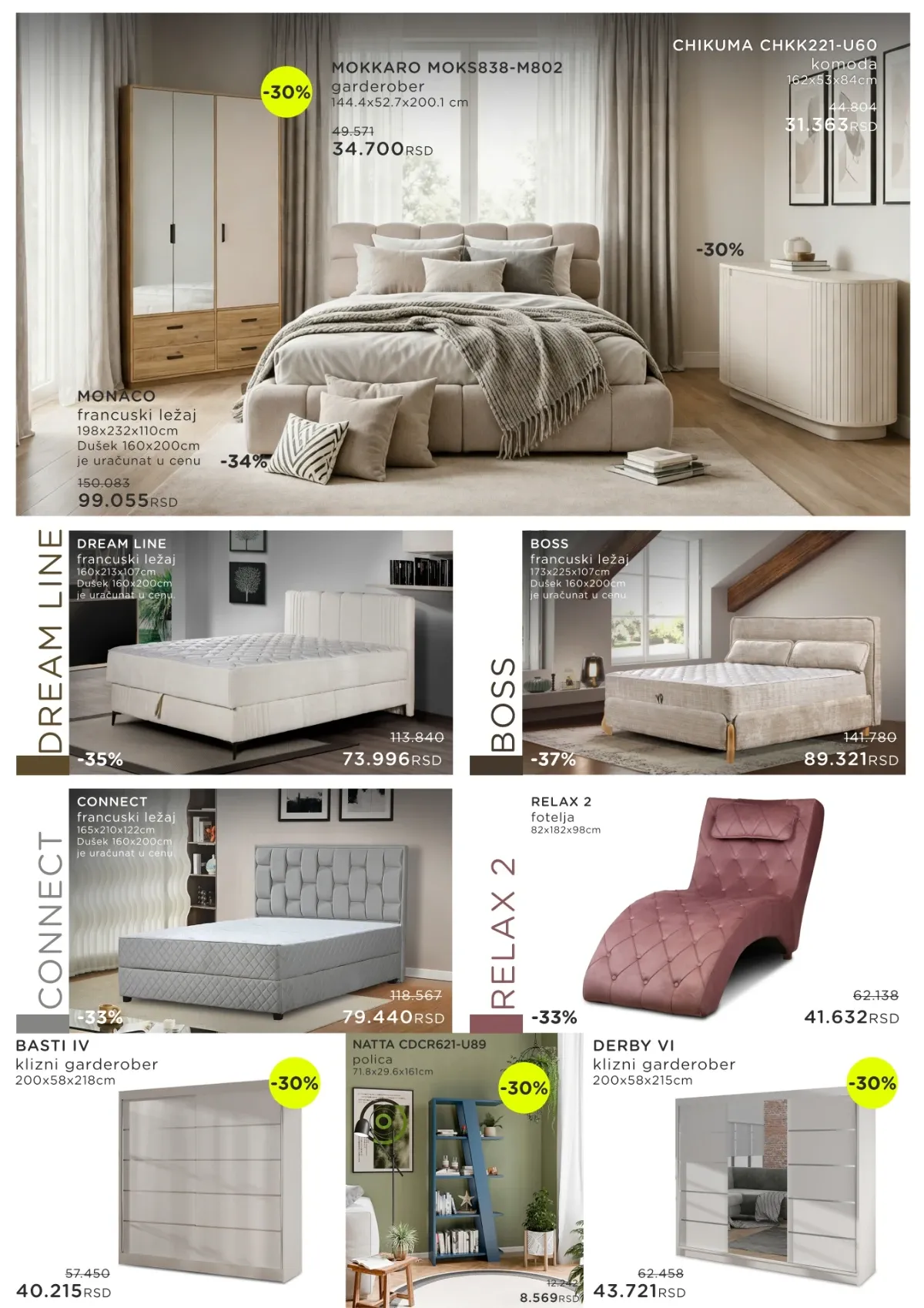 Numanović katalog do 31.08.2026. strana 6 – Monaco, Boss, Dream Line, Connect i plakari