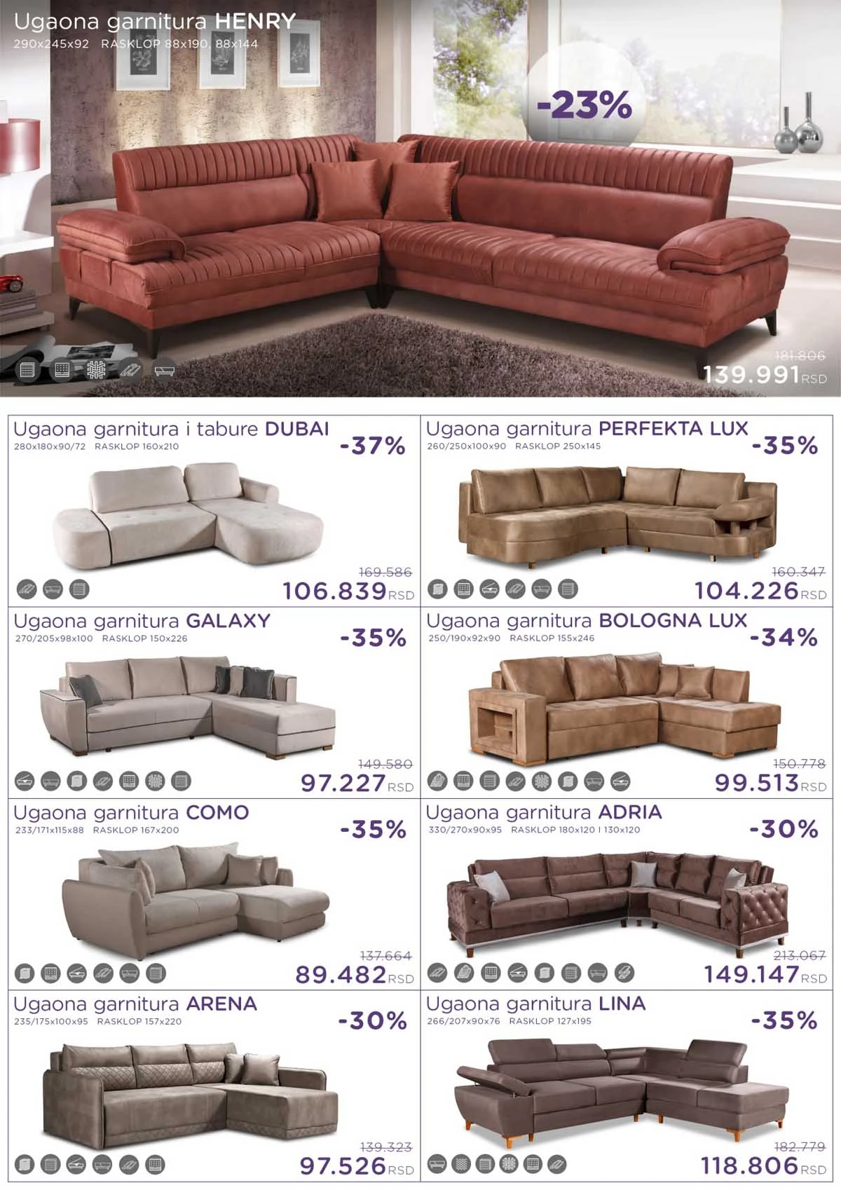 Numanović katalog nameštaja – akcijska ponuda | strana 2 Numanović katalog nameštaja akcija do 50% – strana 2